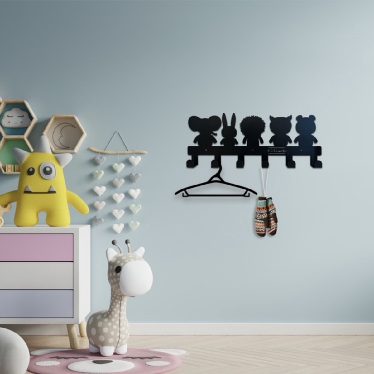 Children's coat rack cartoon