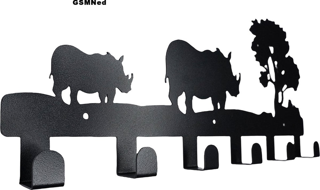Kidswall -Kinderkapstok - neushoorn - Kidswall