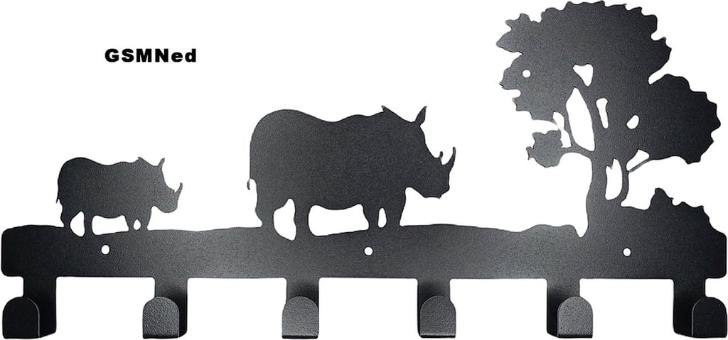 Kidswall -Kinderkapstok - neushoorn - Kidswall
